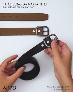 Thắt Lưng Nam NOMAD Khóa Lỗ Kim Da Bò Thật Cao Cấp Đẹp Sang Trọng Thời Trang Công Sở Đi Làm Học Bản Nhỏ Xịn NATO