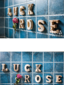 Natural Wood DIY Alphabet Materials Wall Decorative American Retro Wooden Wall Art Wabi-Sabi Style Home Decoration Accessories