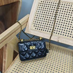 Leather Wax Cowhide Diamond Chain Crossbody Small Square Bag 2025 New Style Genuine Leather Versatile European Goods Womens Bag