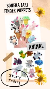 Boneka Jari 1 set Hampers Santa Animal Finger Puppets