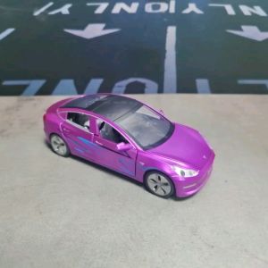 Bafada New 1:32 Tesla MODEL3 Alloy Car Model Electric Car Toys With Lighting Found Effect Miniature Scale Car Model Toy Simulation Vehicles Toy Cars Kid Toys For Children Gifts Boy Toy