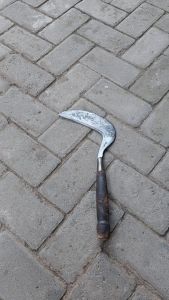 Arit Pengaritan Rumput Padi Baja Isen Bahan Baja Tembus | Sabit Rumput BERGARANSI Ukuran Kecil