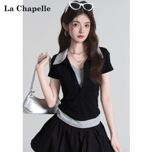 La Chapelle | Áo Thun Ôm Tay Ngắn Cổ Trùng