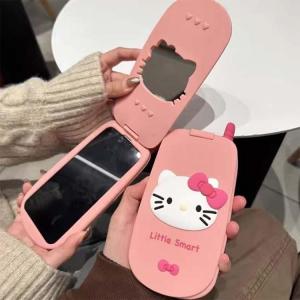 Mrhaha Silicone lỏng Ốp điện thoại cho Iphone 15 Promax 15Pro 15 cộng với iPhone 15 14 13 12 11 Pro Max hoạt hình dễ thương Hello Kitty Bìa mềm Silicone lỏng trường hợp điện thoại