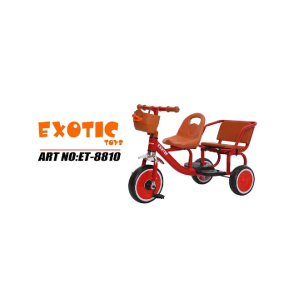 [Warna Chat] Exotic Sepeda Roda Tiga Anak Kembar ET8810 Dengan Keranjang Bebek Dan Ban Eva Exotic Toys Anak