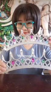 เซ็ต 2 ชิ้น มงกุฎนางงาม สีเงิน สายสะพายกากเพชร ราคาที่สุด สำหรับสายสะพายรับปริญญา ผู้ชายชิดชั่วคราว ผู้ชายสายสะพายกากเพชร แสดงความยินดี สายสะพาย มงกุฎ ปัจฉิม ครอง