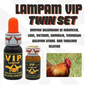 LAMPAM VIP TWIN SET - doping untuk ayam (import)
