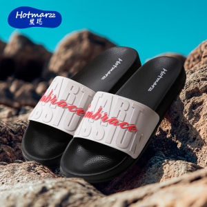 Hotmarzz Mens Sandals Summer Outdoor Beach One-Strap Slippers Wear-Resistant Anti-Slip PVC Flat Heel Casual Slip-On Shoes