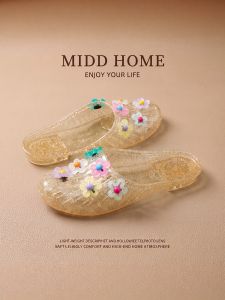 MIDANGDANG | Transparent Jelly Soft Bottom Covered Toe Women Sandals