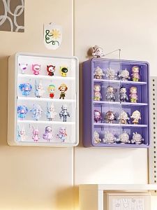 StyleDwell Wall Mounted Doll Blind Box Storage Display Rack Magnetic Suction Figurine Display Cabinet Dustproof Doll Blind Box 盲盒/展示柜