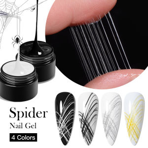 8ml Spider Drawing Nail Gel Polish Black White Long Lasting High Elasticity Liner Painting Gel Polish for Home DIY Vernis Design