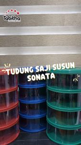 [COD] Tabitha Tudung Saji Susun 4 Minimalis Tempat Penyimpanan Makanan Susun Rak Lauk Murah - Tabitha Sonata Series