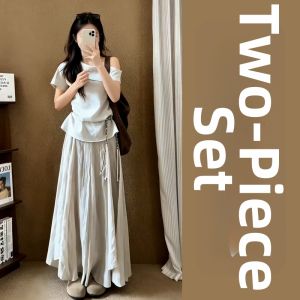Homecore | Cross-Shoulder Elegant White Dress