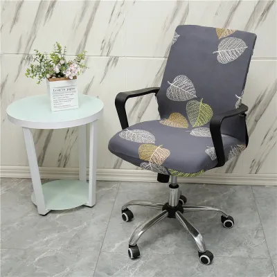 Elastic Office Chair Cover with Armrests Universal Computer Swivel Chair Leather Seat Cushion Full Wrap Integrated Design