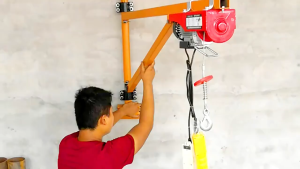 Door and Window Crane Roof Miniature Electric Hoist 220V Hoist Crane Decoration Small Lifting Crane Bracket