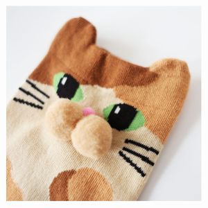 ถุงเท้าคอตตอนลายแมวทำกระเป๋าลายการ์ตูนใหม่สำหรับผู้หญิงและผู้ชายเหมาะสำหรับทุกฤดูกาล