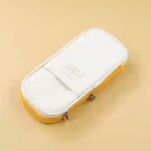 Large Capacity Pencil Case Pouch Zipper Pencil Cases Portable Office Stationery Makeup Bag