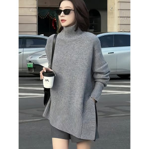 High End Fashion Winter Sweater Long Sleeve Irregular