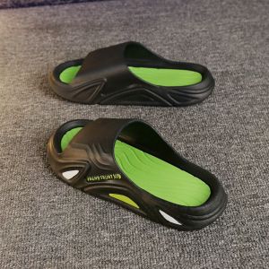 Korean Style Mens Slip-On Sandals Summer Beach Shoes Anti-Slip Soft Bottom Home Casual Trendy Flat Heel Plastic Slippers