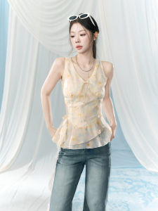 YIKEXIAOYEMEI | Áo Vest Đựng Body Elegance Cổ V Nữ