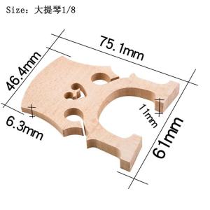 IRIN | Professional Grade Cello Bridges (Full Size Set: 4/4 3/4 1/2 1/4 1/8) Hand-Selected Maple Wood Cello Replacement Parts