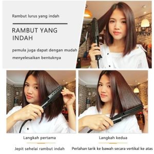 Pelurus Rambut Pelat Lebar Pelurus Rambut Profesional Catok Datar Keramik Kunci Cerdas PTC Pemanasan Cepat untuk Rambut Tebal Alat Catokan Besi Suhu Dapat Diatur Cepat Panas Pemanasan Cepat Datar Tegangan Ganda