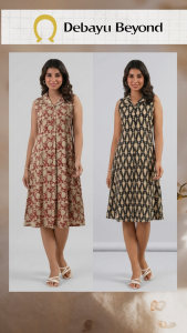 DEBAYU Linen Cotton Sleeveless A-Line Dress Size S to XXL [Janasya] Malaysia