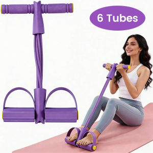 6-Tube Yoga Pedal Pull Rod Resistance Band - Multi-functional Pedal Pull Rope Resistance Band Yoga Training Fitness Equipment