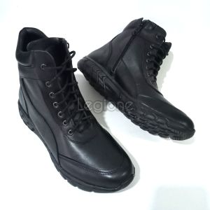 sepatu boots full kulit kualitas super premium terbaru tali double resleting