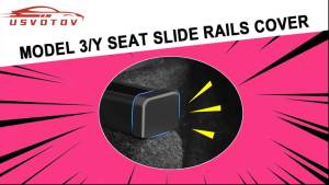 Car Rear Seat Slide Rail Anti-Kick Plug Protector Trim For Tesla Model 3 Model Y Juniper YL 2021-2026 Flat Track Only