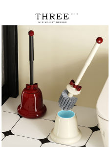 Tlife Long Handle Toilet Brush Set for Bathroom Cleaning without Dead Angles Bell Household Cleaning Tools Plastic Material