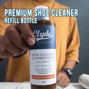 Clyde Premium Shoe Cleaner Bottle Refill with Disinfectant (250ml)
