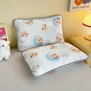 [ Baby loves it ] Cartoon Nezha Childrens Tencel Pillow 30x50 Baby Ice Silk Pillow Core 40x60 Detachable and Washable for Elementary School Students