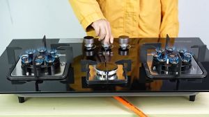 JARD 3 Burners Gas Stove Desktop Timing Cooktop Liquefied Gas Cooker Home Embedded Fierce Fire Stove 猛火灶