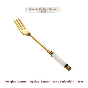 Stainless Steel Long Handle Elegant Golden Spoon