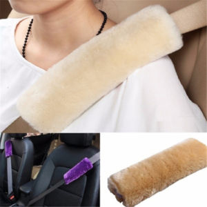 2pcs Universal Car Seat Belt Cover Adjustable Plush Car Safety Belt Cover Shoulder Pad for Kids Adults Car Interior Accessories