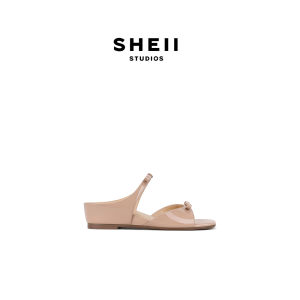 SHÉII | Dép Quai Nơ Da Đầu Vuông có Gót Trong 45cm