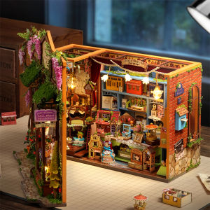 Micro House Doll House Kit 3D Puzzle Assembly Building Model DIY Handmade Toy Set Room Bedroom Decoration Wooden Craft Christmas