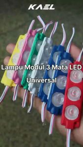 LED Modul 3 Mata 12V 3 Watt Variasi Kolong Motor Mobil Aquarium dll SMD DC 12 Volt 3W Lampu Waterproof Tahan Air Etalase Toko Pajangan Rak Universal