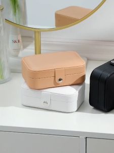 Jewelry Storage Box Personalized Bracelet Storage Necklace Earring Storage Ring Storage Gift Travel Jewelry Box Small Jewelry Box Jewelry Storage Box Portable PU Leather Girls ladies earrings necklaces rings bracelets storage and organization