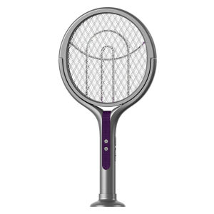 Mosquito Swatter Extendable Mosquito Killer Racket with Rotating Head Electric Fly Mosquito Trap Light for Home Garden Camping