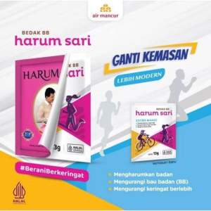 Bedak bau badan Harum Sari 1box extra wangi 10 sachet 13g