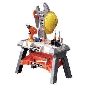Powerful Workbench Engineering Toy Set – 63-Piece Pretend Play Tools & Accessories for Kids