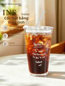 MONGDIO | Tách Cà Phê Chống Nóng Đẹp Có Nắp và Ống Hút
