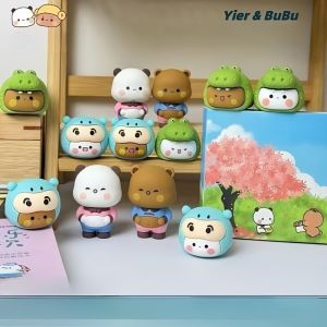 Bubu Dudu Panda Bear Figure Toys Collectible Anime Accessories Kawaii Bear Doll Ornament Couple Gifts Home Decor Christmas Gift