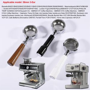 58mm 3-ears For Hibrew h10a/h7a/h7 Barsetto/LEHEHE/Petrus3899 Espresso Bottomless Portafilter Replacement Basket Barista Tools
