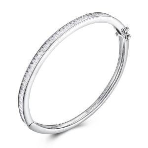 YLMyself Bạc 925 Tennis Lắc Tay Vòng Tay Baguette CZ Pha Lê Dành Cho Nữ Cao Cấp Cưới Cô Dâu Trang Sức