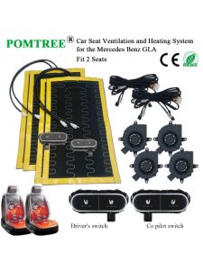 Car Seat Ventilation And Heating Kit Fit 2 SeatsWith Fans And Switch Suitable For Mercedes Benz GLA Car Seat Modification