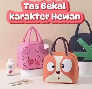 Tas Bekal Makanan Karakter Tas Tempat Makan Pendingin Portabel Lunch Bag Tas Bontot Anak Sekolah