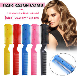 Nurm Trimmer Comb Hair Razor Comb Professional Styling Tool with 2 Blades